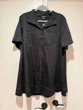 Christian Lacroix Black Shift Dress with Contrast Stitching